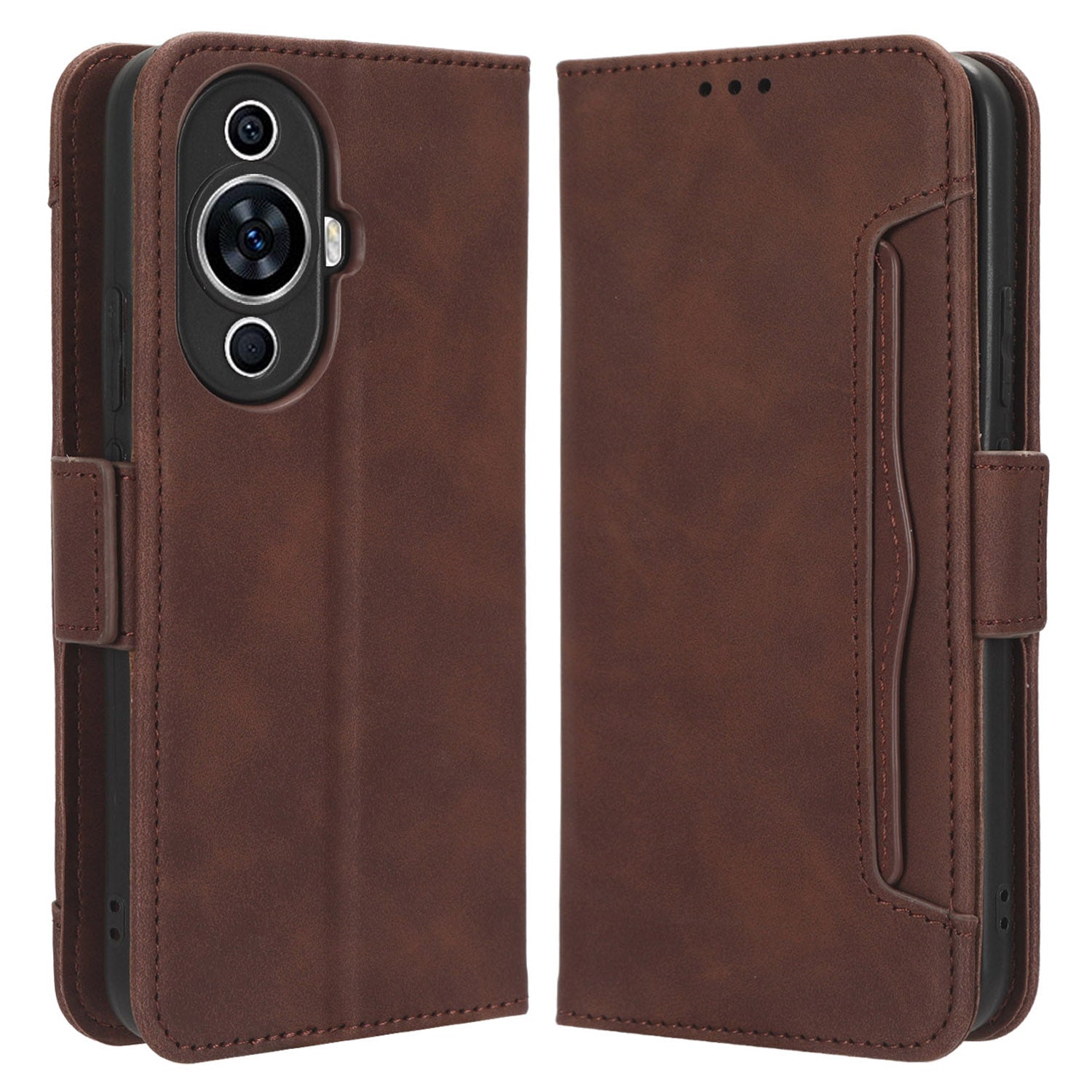 For Huawei nova 11 Flip PU Leather Phone Case Stand Multiple Card Slots Wallet Phone Cover