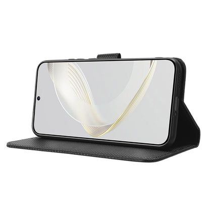 For Huawei nova 11 Wallet Phone Case PU Leather Diamond Texture Stand Cell Phone Cover