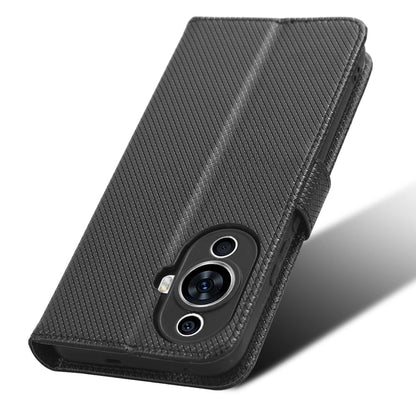 For Huawei nova 11 Wallet Phone Case PU Leather Diamond Texture Stand Cell Phone Cover