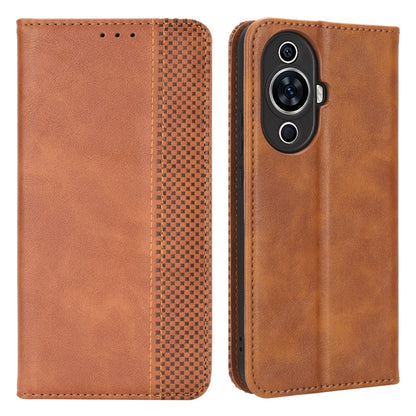 For Huawei nova 11 Pro / nova 11 Ultra TPU+PU Leather Cover Stand Wallet Retro Flip Phone Case