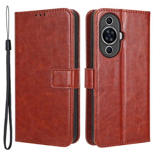 For Huawei nova 11 Pro / nova 11 Ultra Crazy Horse Texture Phone Case Stand Wallet PU Leather Flip Phone Cover