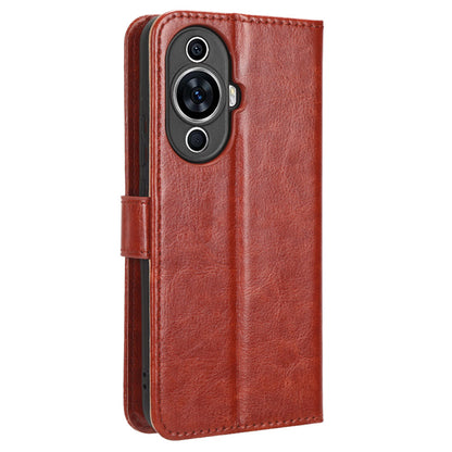 For Huawei nova 11 Pro / nova 11 Ultra Crazy Horse Texture Phone Case Stand Wallet PU Leather Flip Phone Cover