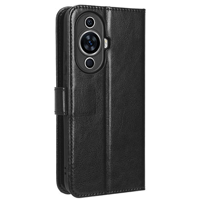 For Huawei nova 11 Pro / nova 11 Ultra Crazy Horse Texture Phone Case Stand Wallet PU Leather Flip Phone Cover