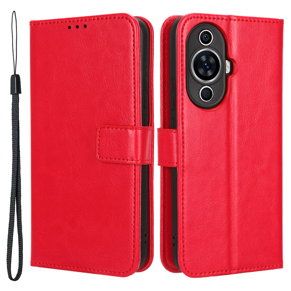 For Huawei nova 11 Pro / nova 11 Ultra Crazy Horse Texture Phone Case Stand Wallet PU Leather Flip Phone Cover