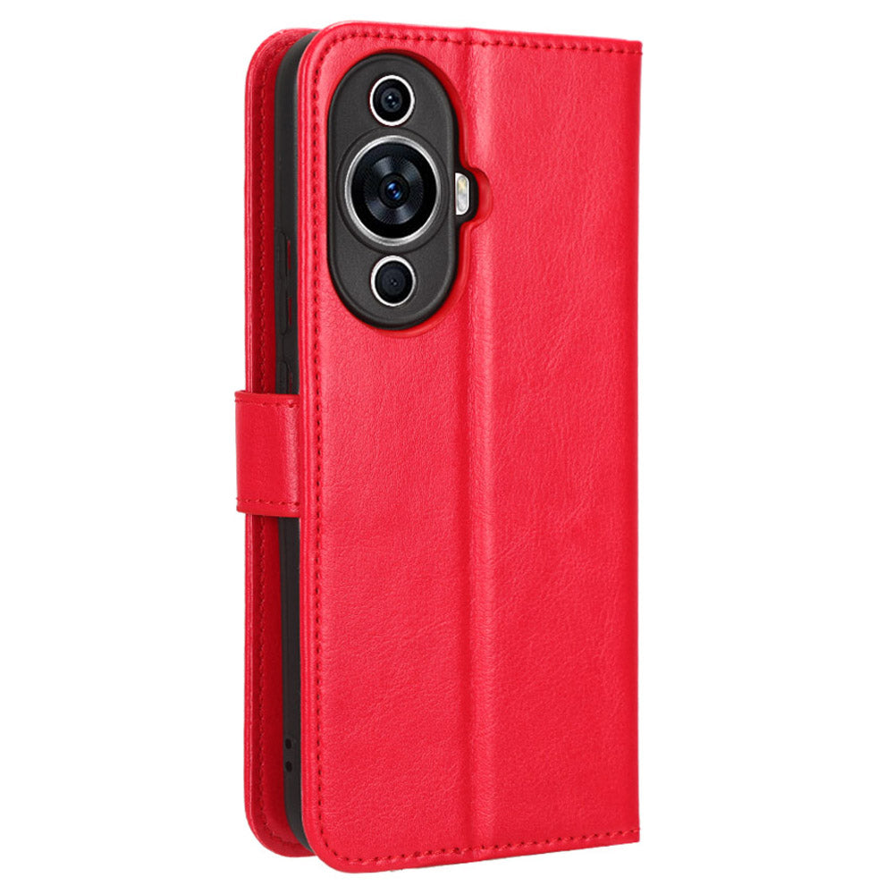 For Huawei nova 11 Pro / nova 11 Ultra Crazy Horse Texture Phone Case Stand Wallet PU Leather Flip Phone Cover