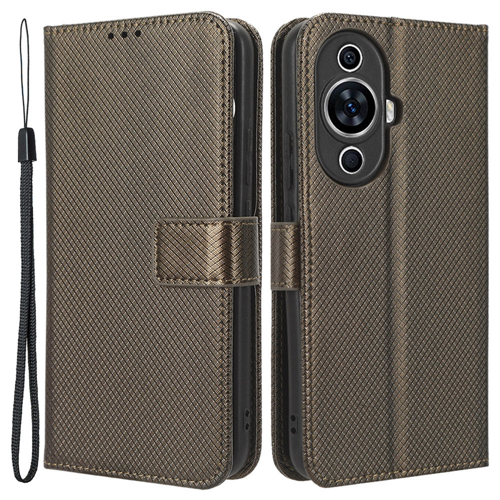 For Huawei nova 11 Pro / nova 11 Ultra Phone Case PU Leather Diamond Texture Stand Wallet Phone Cover