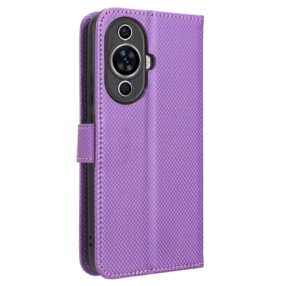 For Huawei nova 11 Pro / nova 11 Ultra Phone Case PU Leather Diamond Texture Stand Wallet Phone Cover