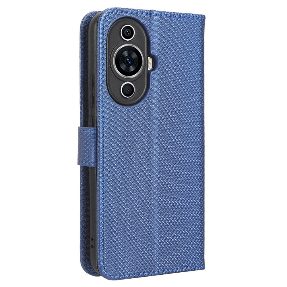 For Huawei nova 11 Pro / nova 11 Ultra Phone Case PU Leather Diamond Texture Stand Wallet Phone Cover