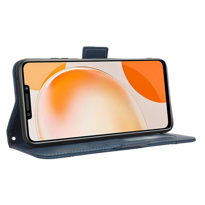 For Huawei nova Y91 4G / Enjoy 60X Multiple Card Slots Phone Cover Wallet PU Leather Phone Stand Case