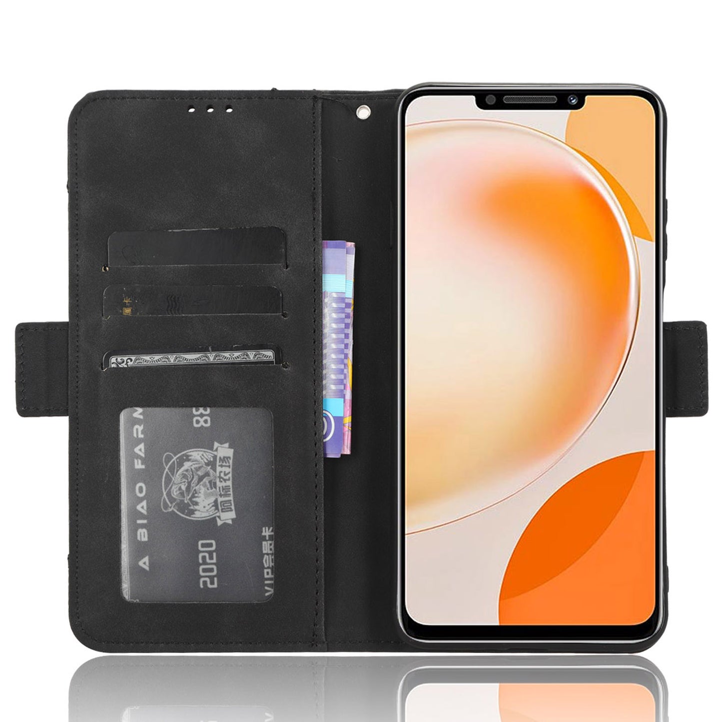 For Huawei nova Y91 4G / Enjoy 60X Multiple Card Slots Phone Cover Wallet PU Leather Phone Stand Case