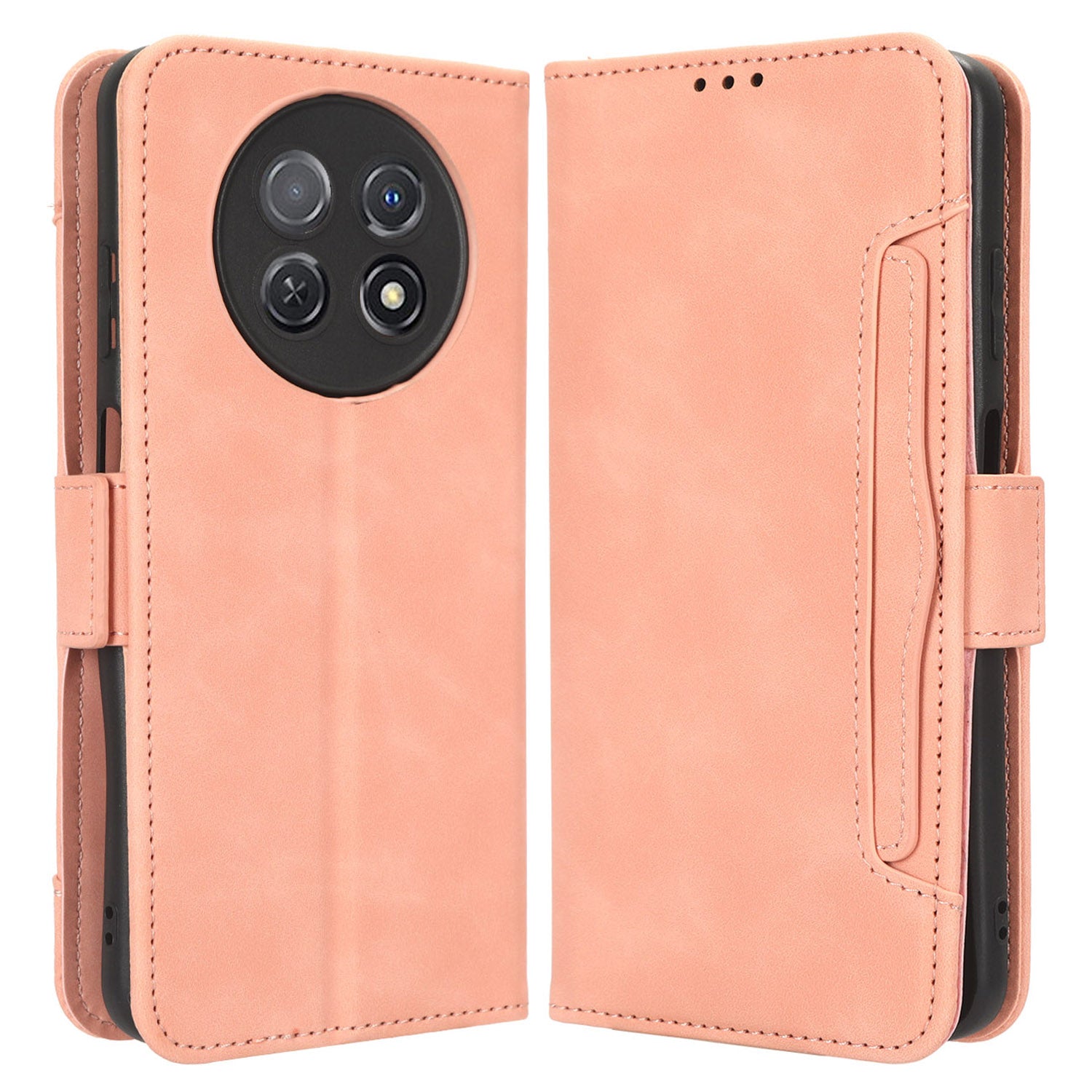 For Huawei nova Y91 4G / Enjoy 60X Multiple Card Slots Phone Cover Wallet PU Leather Phone Stand Case
