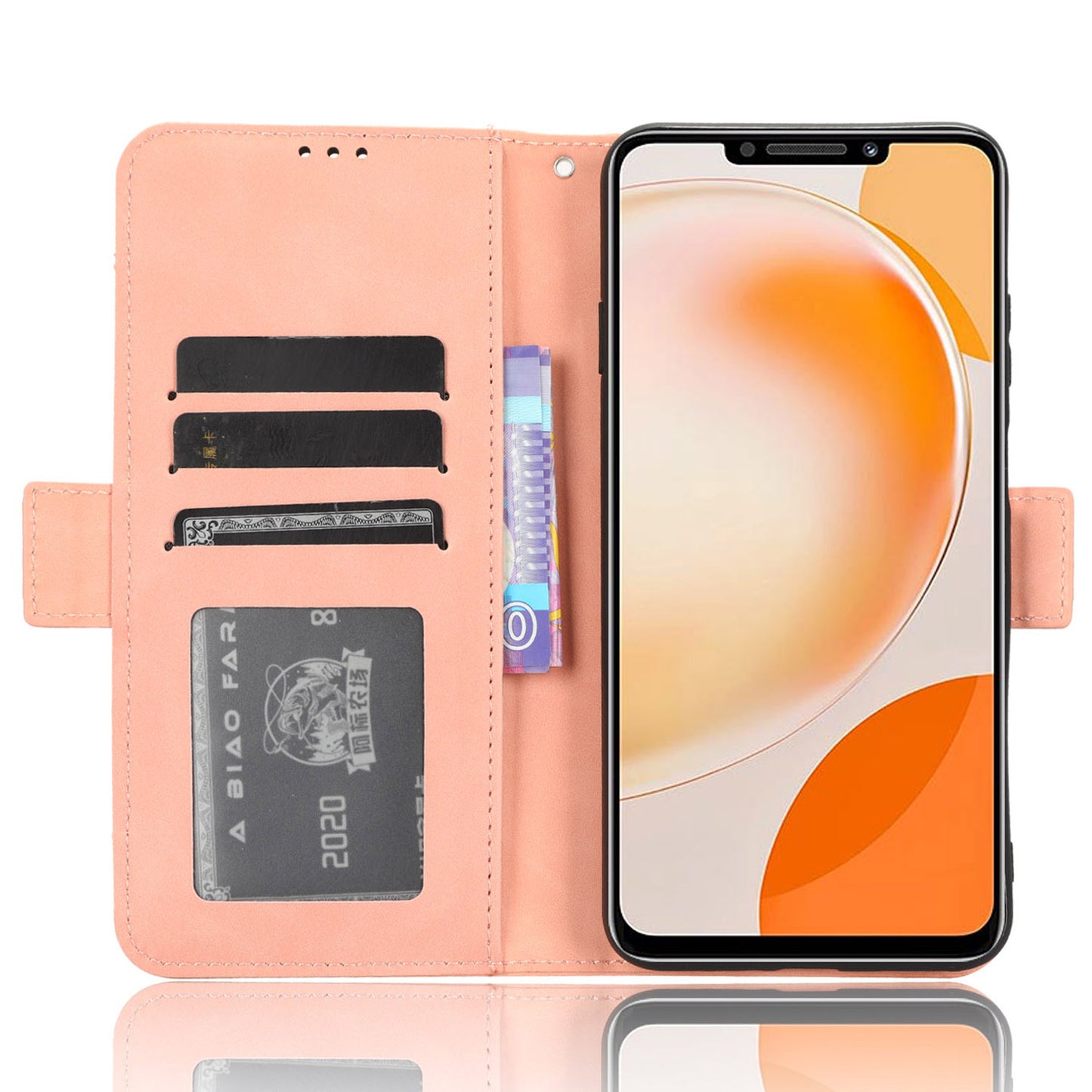 For Huawei nova Y91 4G / Enjoy 60X Multiple Card Slots Phone Cover Wallet PU Leather Phone Stand Case