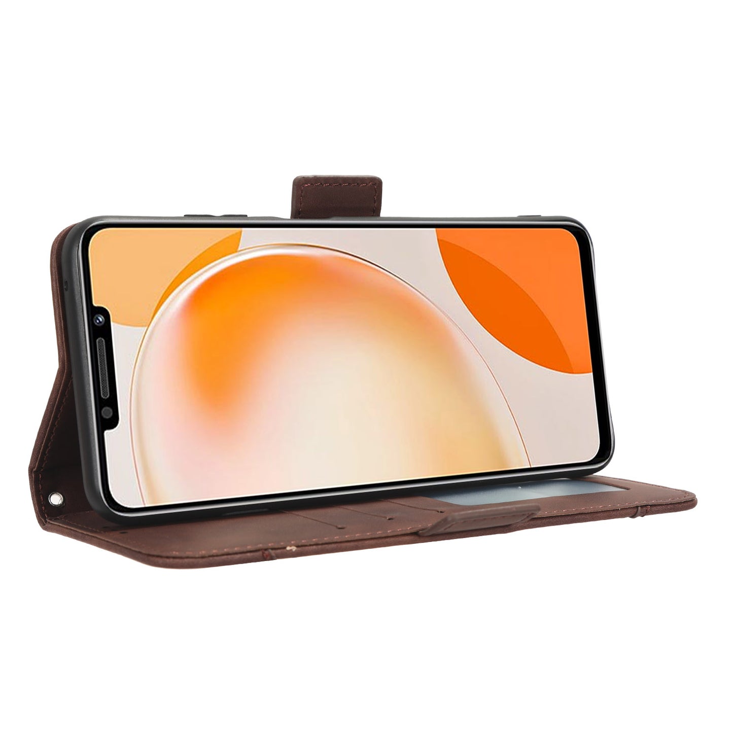 For Huawei nova Y91 4G / Enjoy 60X Multiple Card Slots Phone Cover Wallet PU Leather Phone Stand Case
