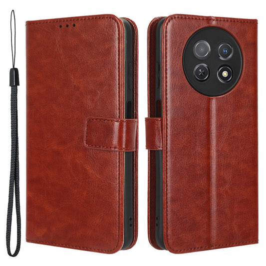 For Huawei nova Y91 4G / Enjoy 60X Crazy Horse Texture Flip Phone Case Stand Wallet PU Leather Phone Cover