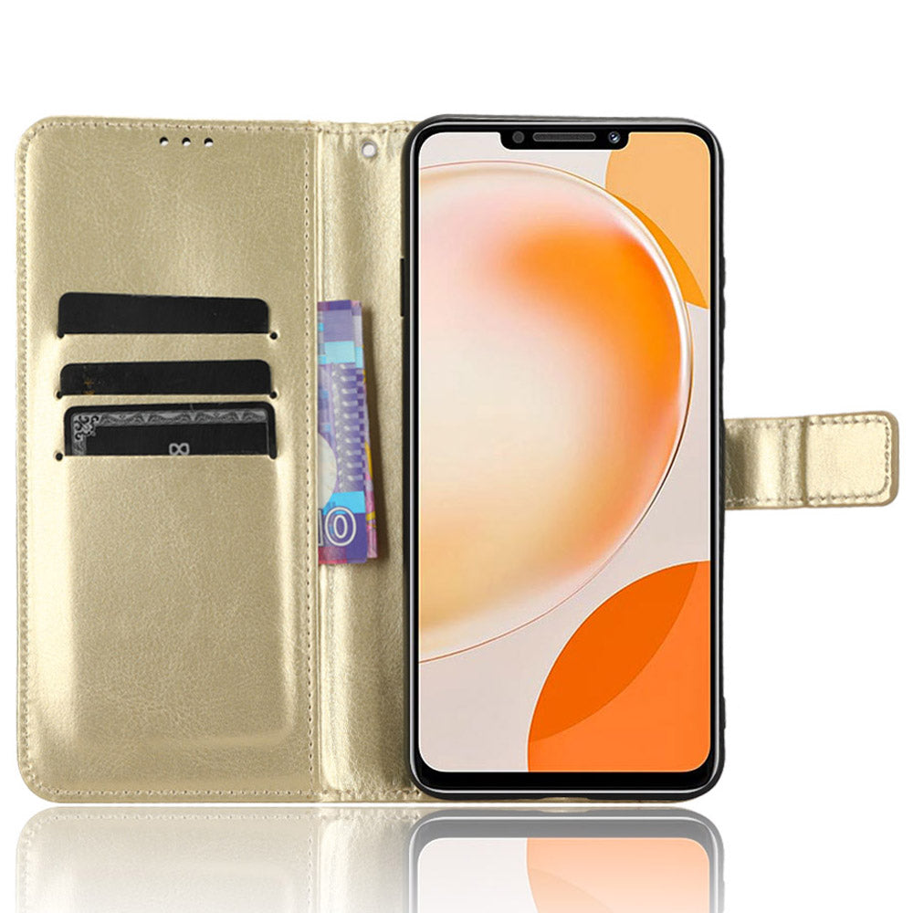 For Huawei nova Y91 4G / Enjoy 60X Crazy Horse Texture Flip Phone Case Stand Wallet PU Leather Phone Cover