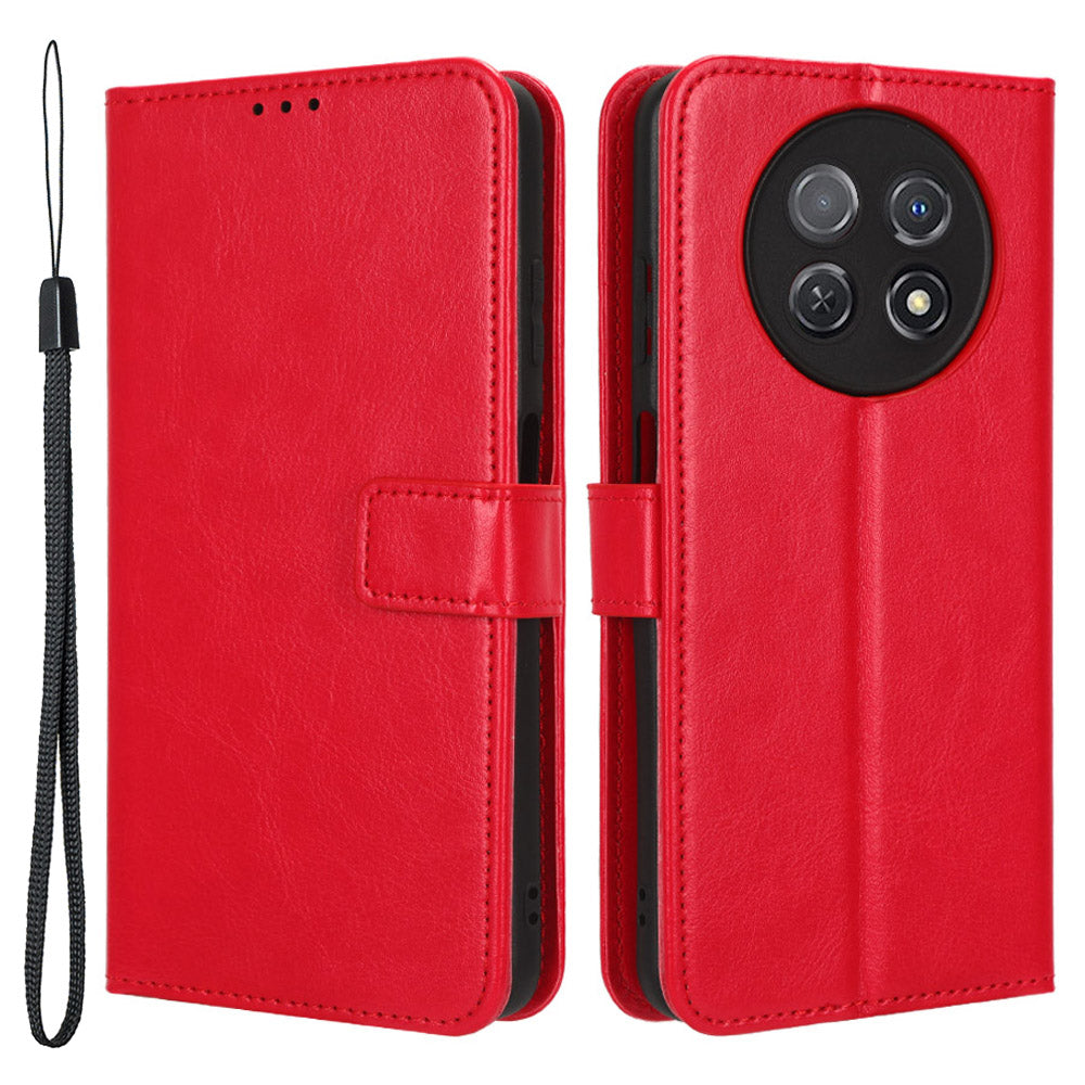 For Huawei nova Y91 4G / Enjoy 60X Crazy Horse Texture Flip Phone Case Stand Wallet PU Leather Phone Cover