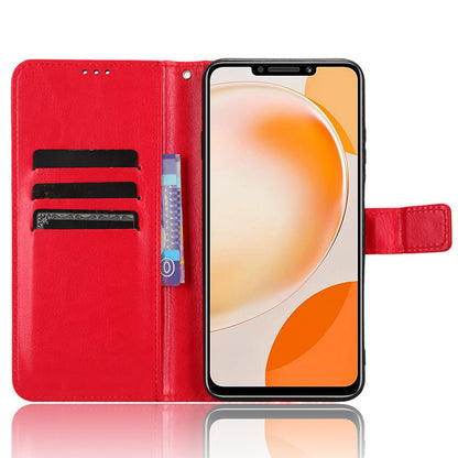 For Huawei nova Y91 4G / Enjoy 60X Crazy Horse Texture Flip Phone Case Stand Wallet PU Leather Phone Cover