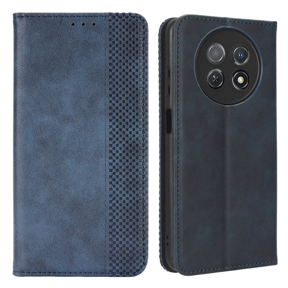 For Huawei nova Y91 4G / Enjoy 60X Dustproof PU Leather Phone Cover Stand Retro Wallet Flip Cell Phone Case