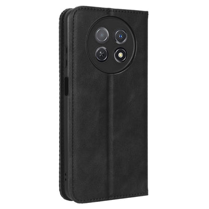 For Huawei nova Y91 4G / Enjoy 60X Dustproof PU Leather Phone Cover Stand Retro Wallet Flip Cell Phone Case
