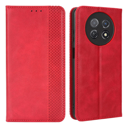 For Huawei nova Y91 4G / Enjoy 60X Dustproof PU Leather Phone Cover Stand Retro Wallet Flip Cell Phone Case