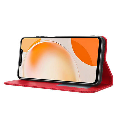 For Huawei nova Y91 4G / Enjoy 60X Dustproof PU Leather Phone Cover Stand Retro Wallet Flip Cell Phone Case