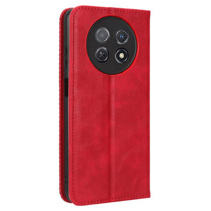 For Huawei nova Y91 4G / Enjoy 60X Dustproof PU Leather Phone Cover Stand Retro Wallet Flip Cell Phone Case
