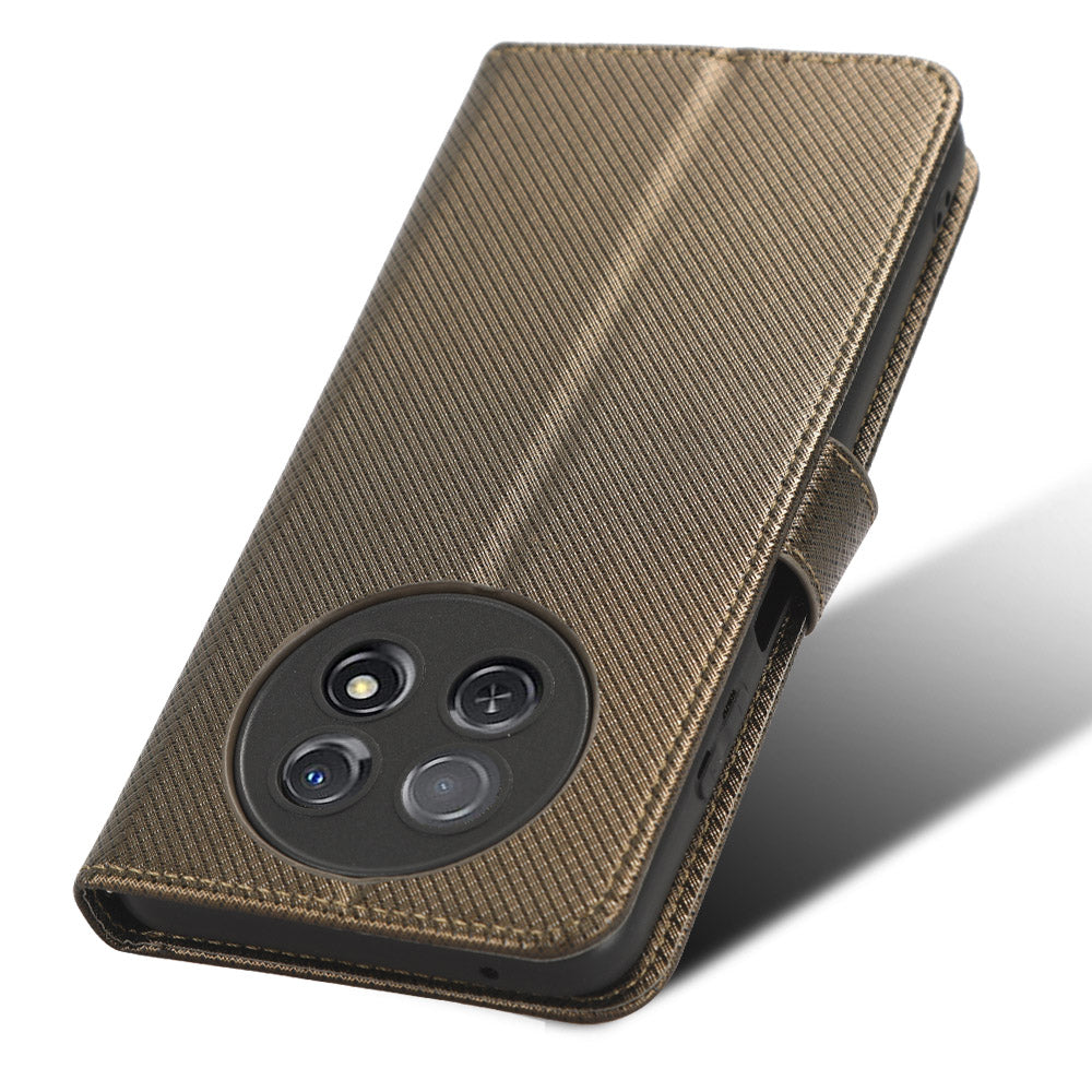 For Huawei nova Y91 4G / Enjoy 60X Wallet Phone Case PU Leather Diamond Texture Phone Stand Cover