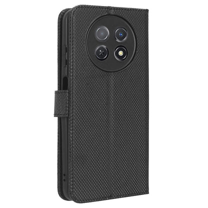 For Huawei nova Y91 4G / Enjoy 60X Wallet Phone Case PU Leather Diamond Texture Phone Stand Cover