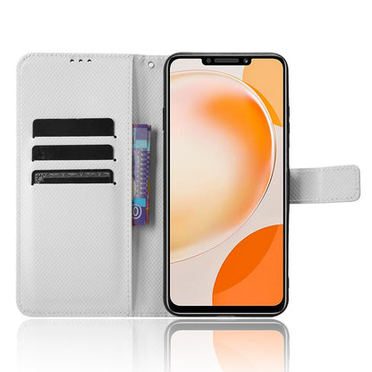 For Huawei nova Y91 4G / Enjoy 60X Wallet Phone Case PU Leather Diamond Texture Phone Stand Cover