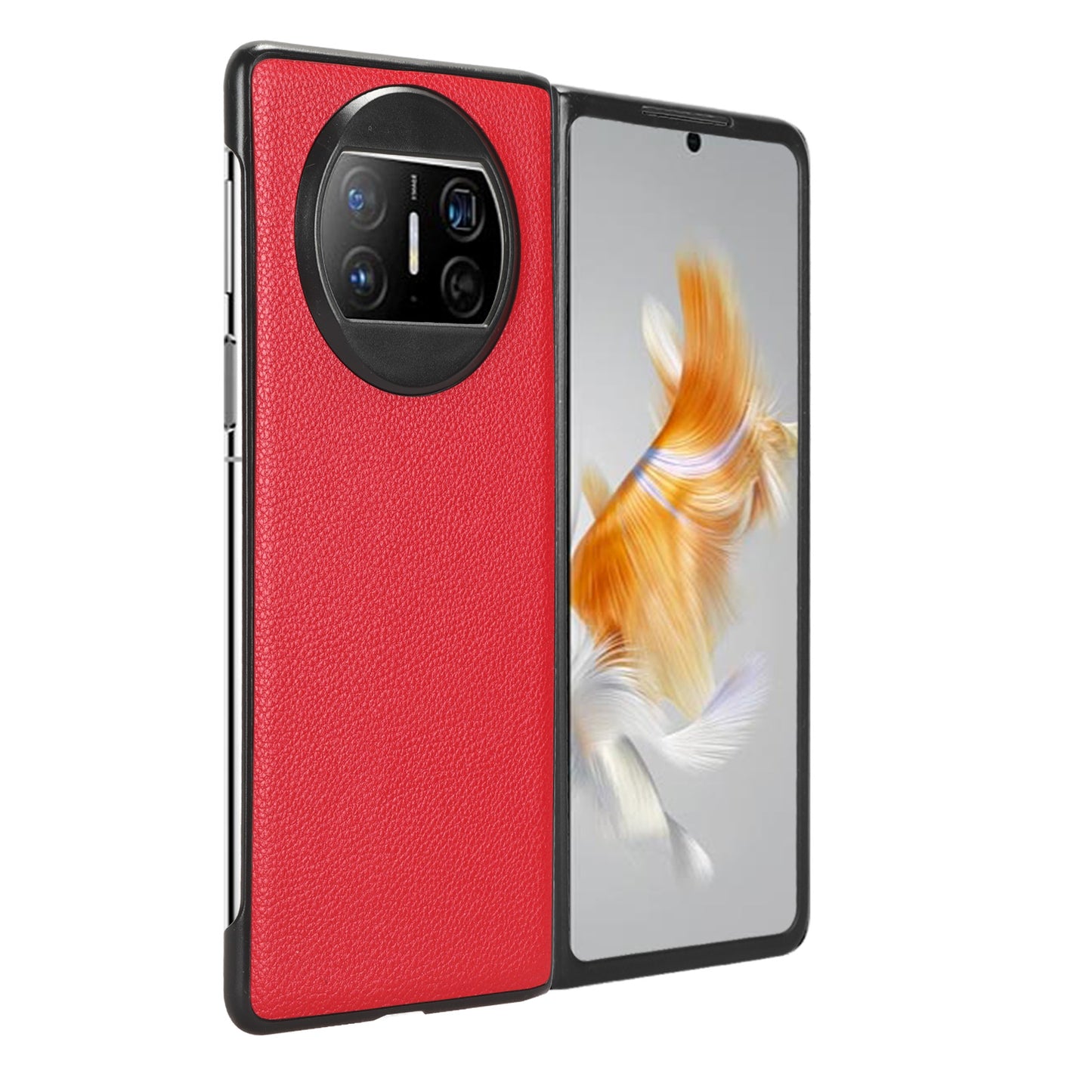 For Huawei Mate X3 5G Phone Case Litchi Texture PU Leather Coated Protective Phone Cover