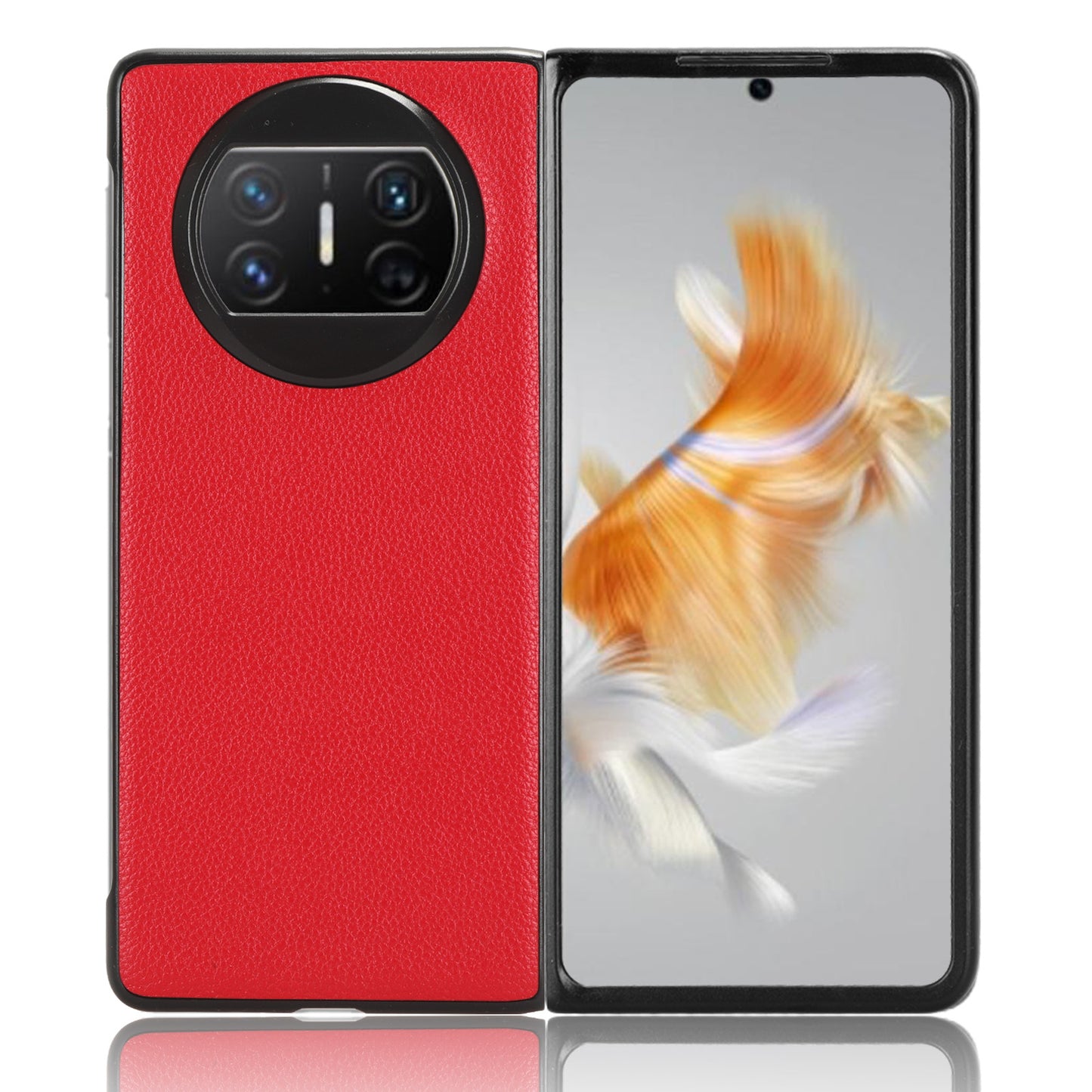 For Huawei Mate X3 5G Phone Case Litchi Texture PU Leather Coated Protective Phone Cover