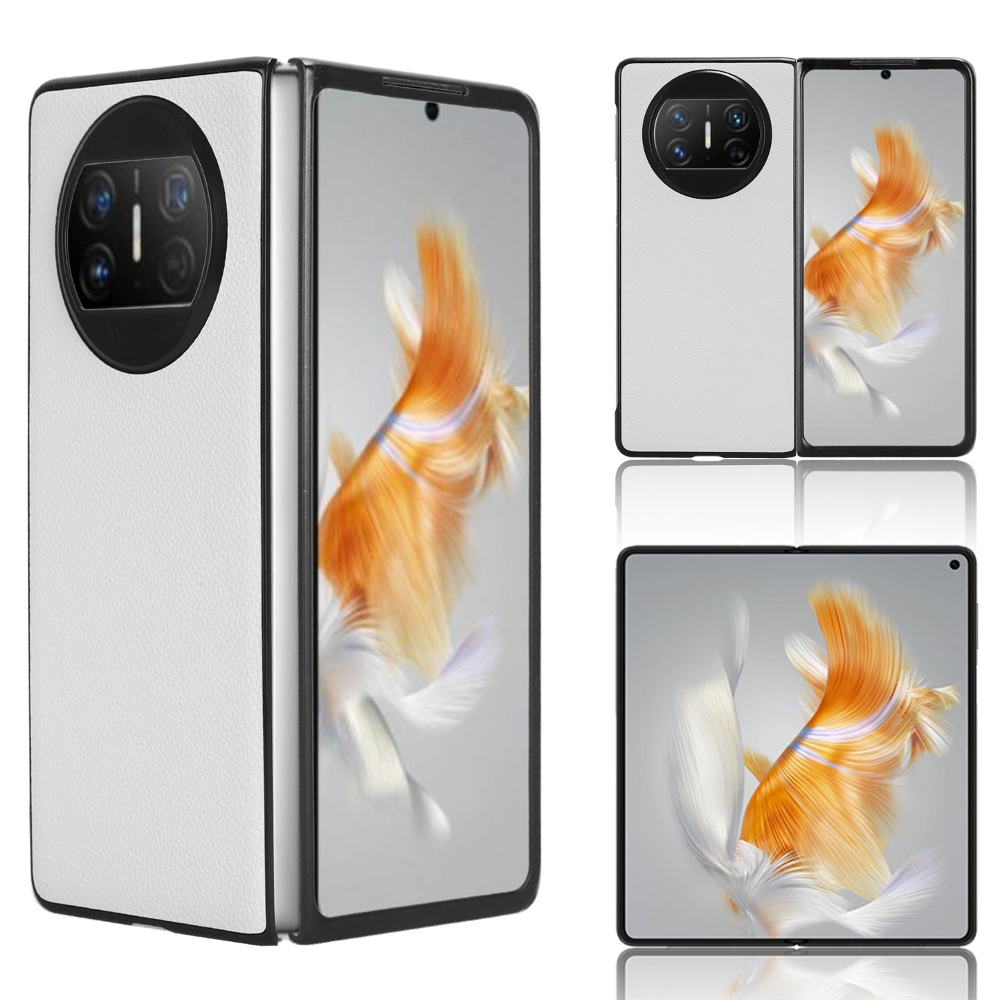 For Huawei Mate X3 5G Phone Case Litchi Texture PU Leather Coated Protective Phone Cover