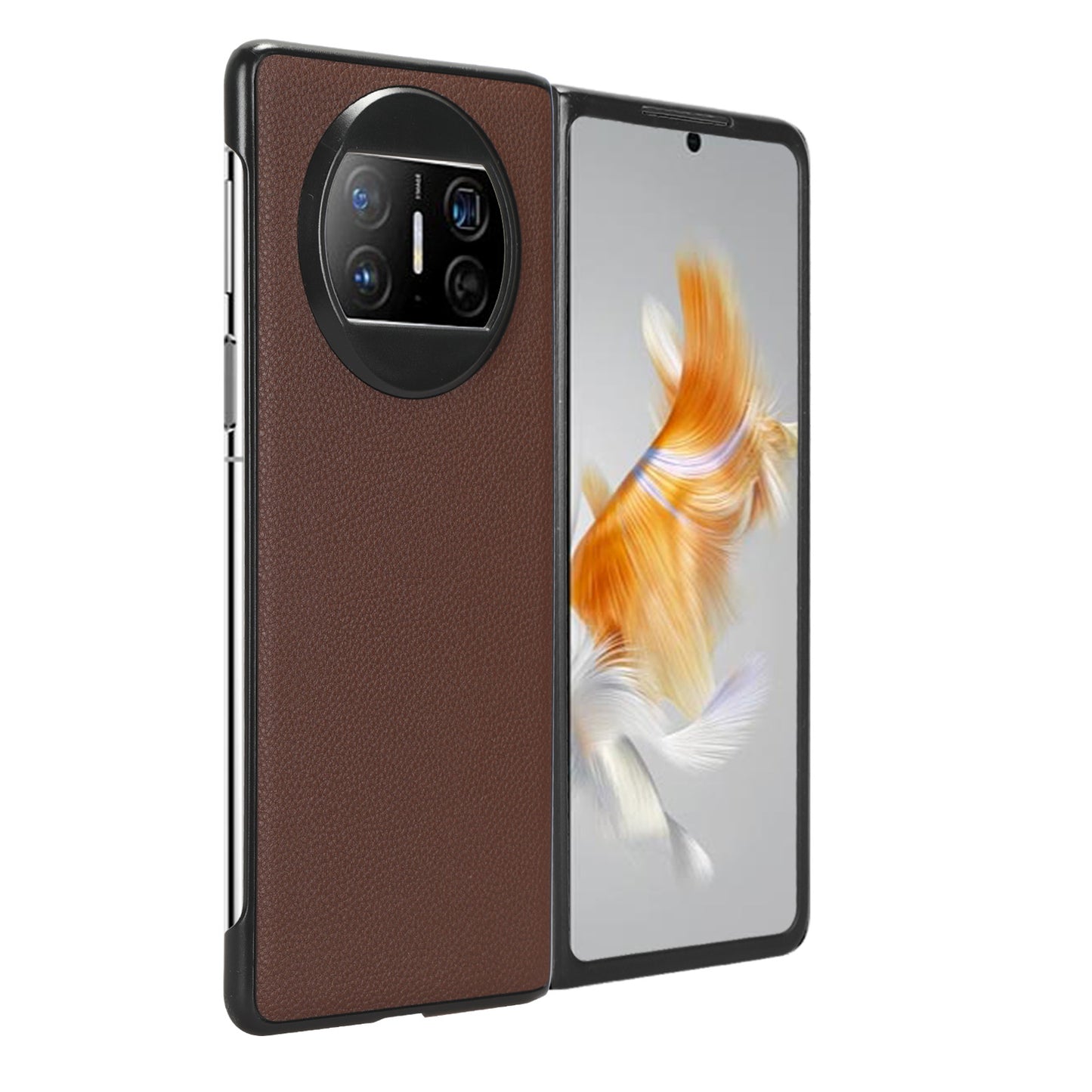 For Huawei Mate X3 5G Phone Case Litchi Texture PU Leather Coated Protective Phone Cover
