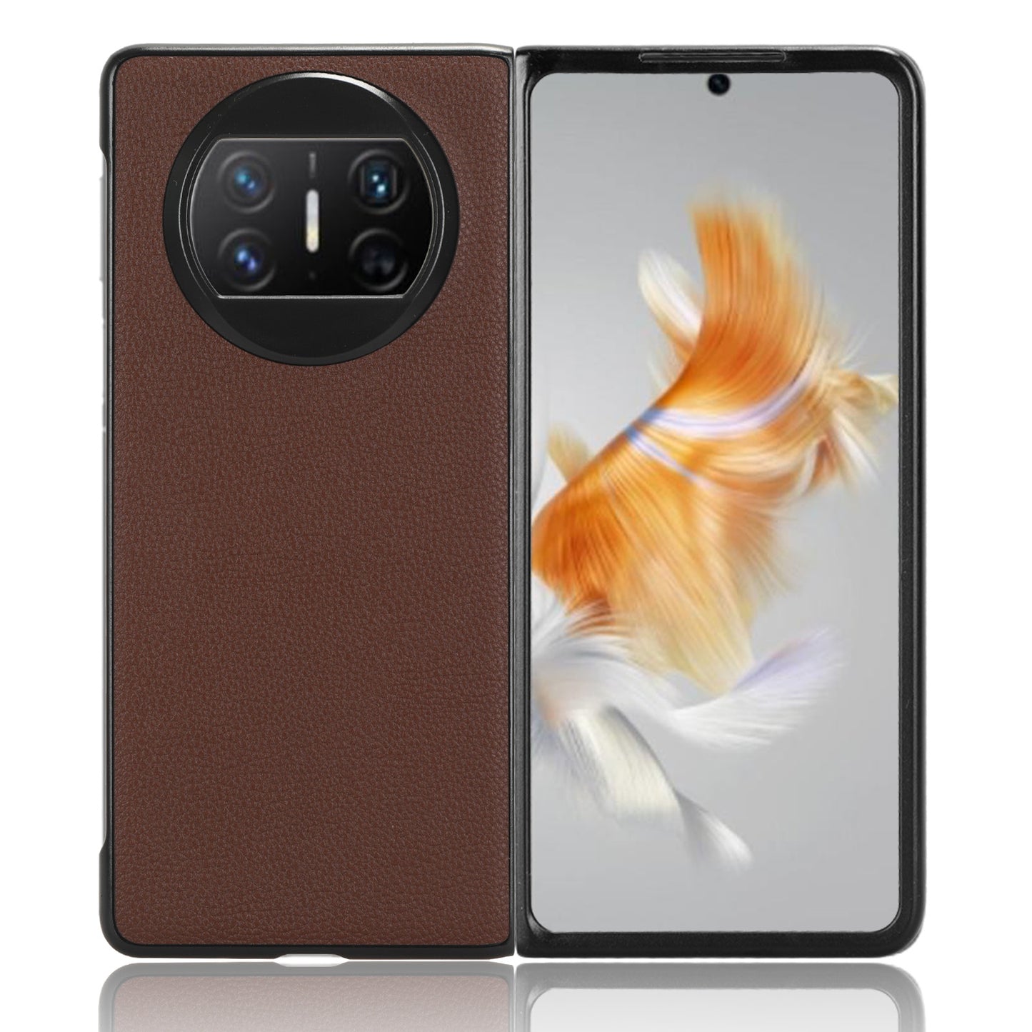 For Huawei Mate X3 5G Phone Case Litchi Texture PU Leather Coated Protective Phone Cover