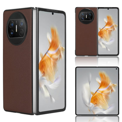 For Huawei Mate X3 5G Phone Case Litchi Texture PU Leather Coated Protective Phone Cover
