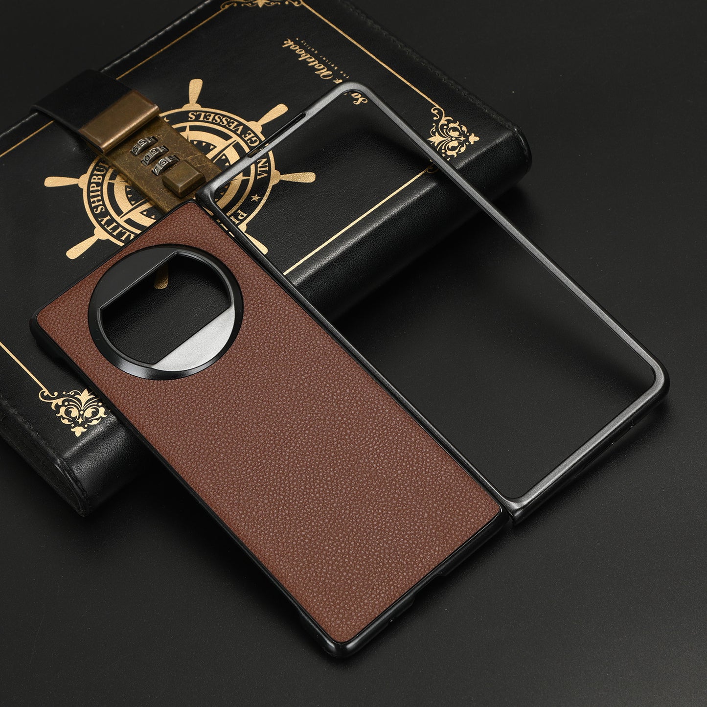 For Huawei Mate X3 5G Phone Case Litchi Texture PU Leather Coated Protective Phone Cover