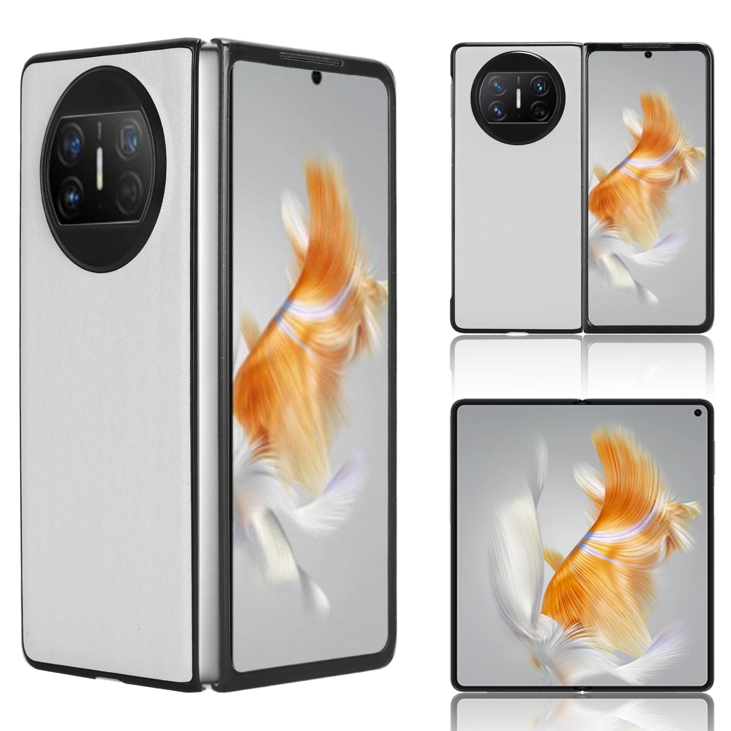 For Huawei Mate X3 5G PU Leather Coated PC Phone Case Drop-proof Smartphone Cover