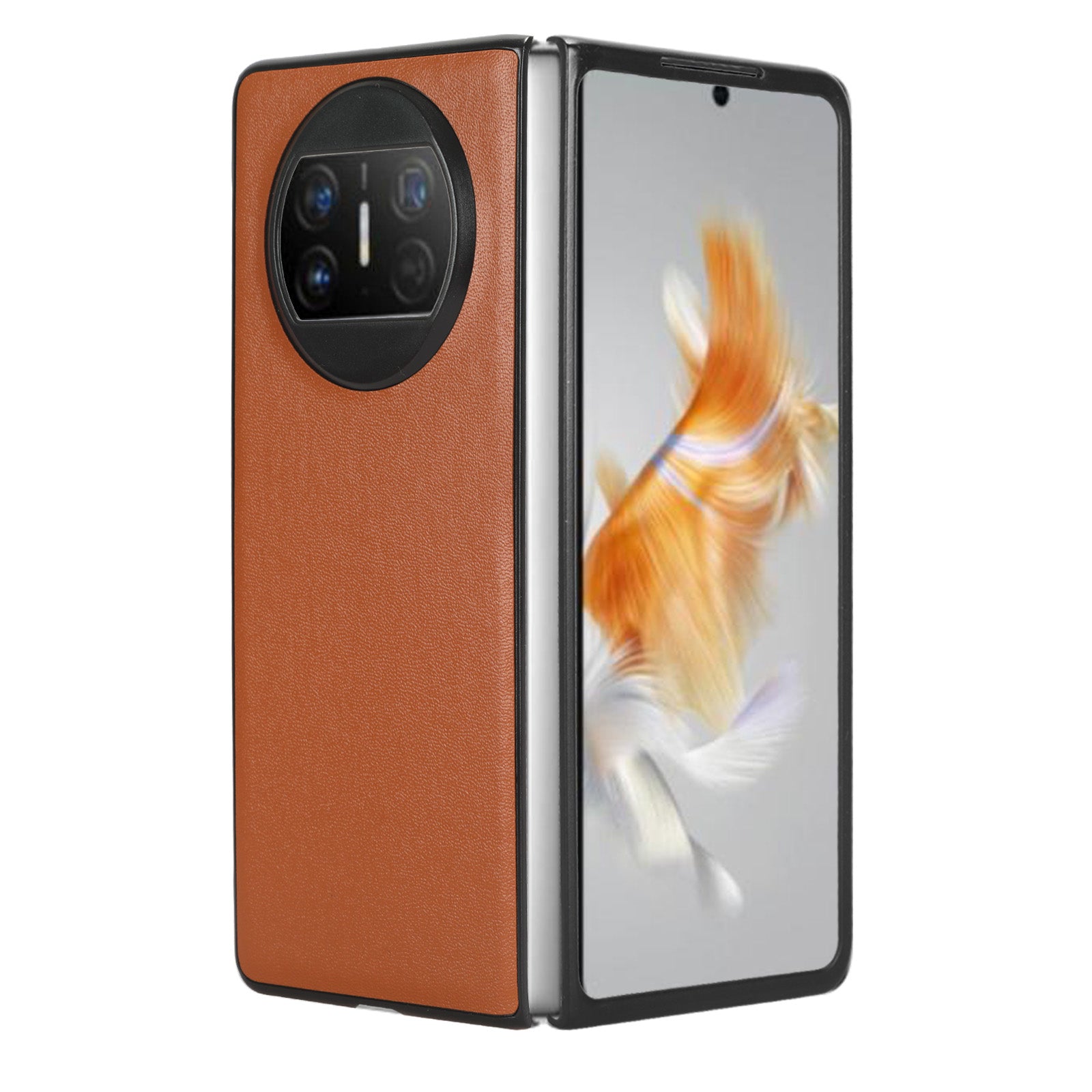For Huawei Mate X3 5G PU Leather Coated PC Phone Case Drop-proof Smartphone Cover