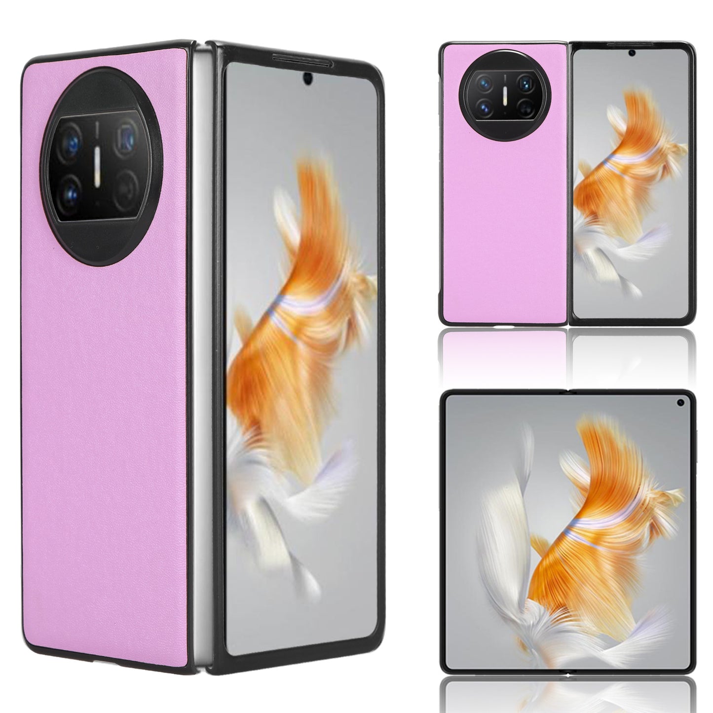 For Huawei Mate X3 5G PU Leather Coated PC Phone Case Drop-proof Smartphone Cover