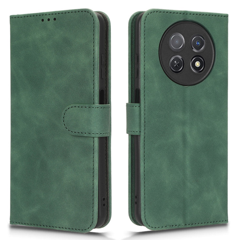 For Huawei Enjoy 60X PU Leather Flip Cover Skin-touch Stand Wallet Phone Case