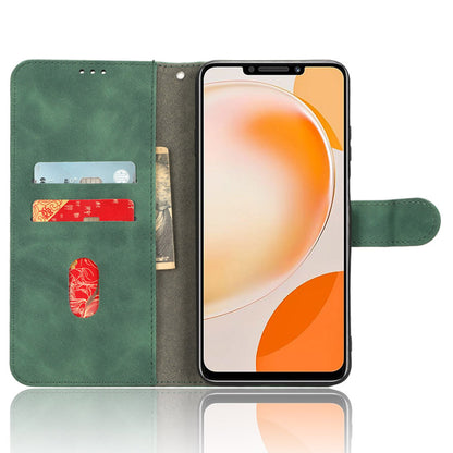 For Huawei Enjoy 60X PU Leather Flip Cover Skin-touch Stand Wallet Phone Case