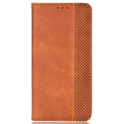 For Infinix Smart 7 Plus Anti-dust Phone Cover PU Leather Stand Wallet Retro Magnetic Closure Mobile Phone Case