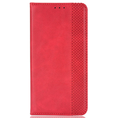For Infinix Smart 7 Plus Anti-dust Phone Cover PU Leather Stand Wallet Retro Magnetic Closure Mobile Phone Case