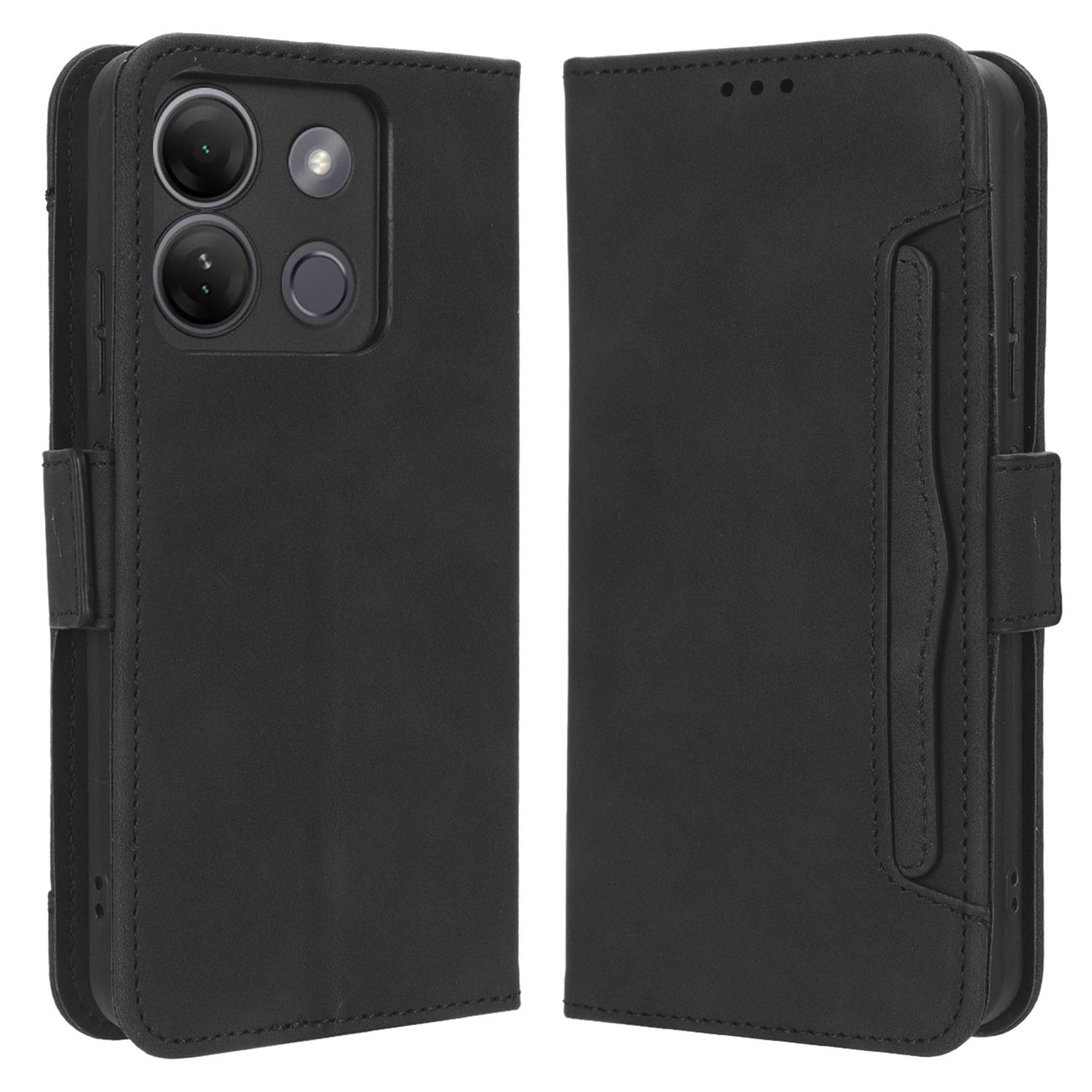 For Infinix Smart 7 Plus / Smart 7 (India) 4G Phone Wallet Case Multiple Card Slots PU Leather Stand Phone Cover