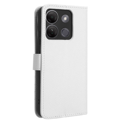 For Infinix Smart 7 Plus Diamond Texture Phone Case PU Leather Stand Wallet Phone Cover