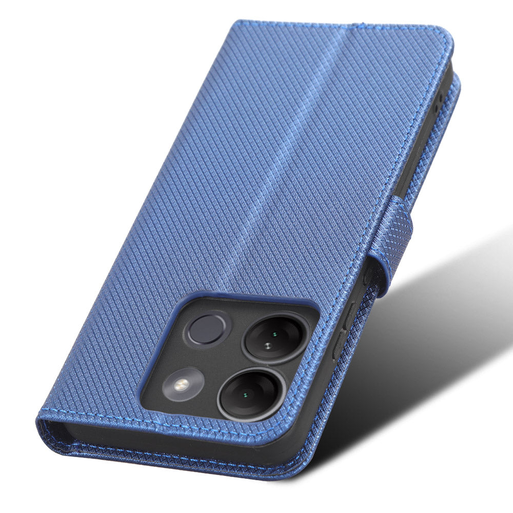 For Infinix Smart 7 Plus Diamond Texture Phone Case PU Leather Stand Wallet Phone Cover