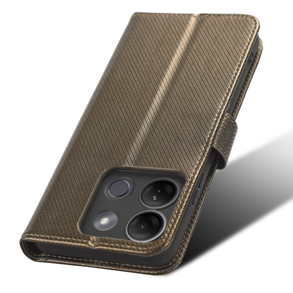 For Infinix Smart 7 Plus Diamond Texture Phone Case PU Leather Stand Wallet Phone Cover