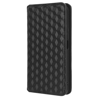 For Honor 90 Lite 5G / X50i 5G Wallet Stand Flip Phone Cover Rhombus Imprinted PU Leather Phone Case