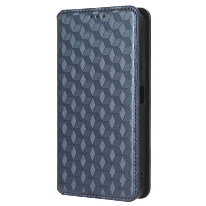 For Honor 90 Lite 5G / X50i 5G Wallet Stand Flip Phone Cover Rhombus Imprinted PU Leather Phone Case