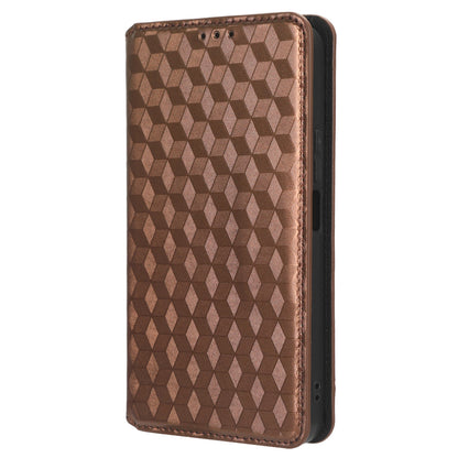 For Honor 90 Lite 5G / X50i 5G Wallet Stand Flip Phone Cover Rhombus Imprinted PU Leather Phone Case